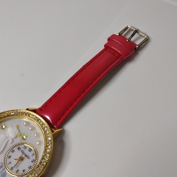 Cat And Crown Analog Watch With Red Band - Picture 6 of 16